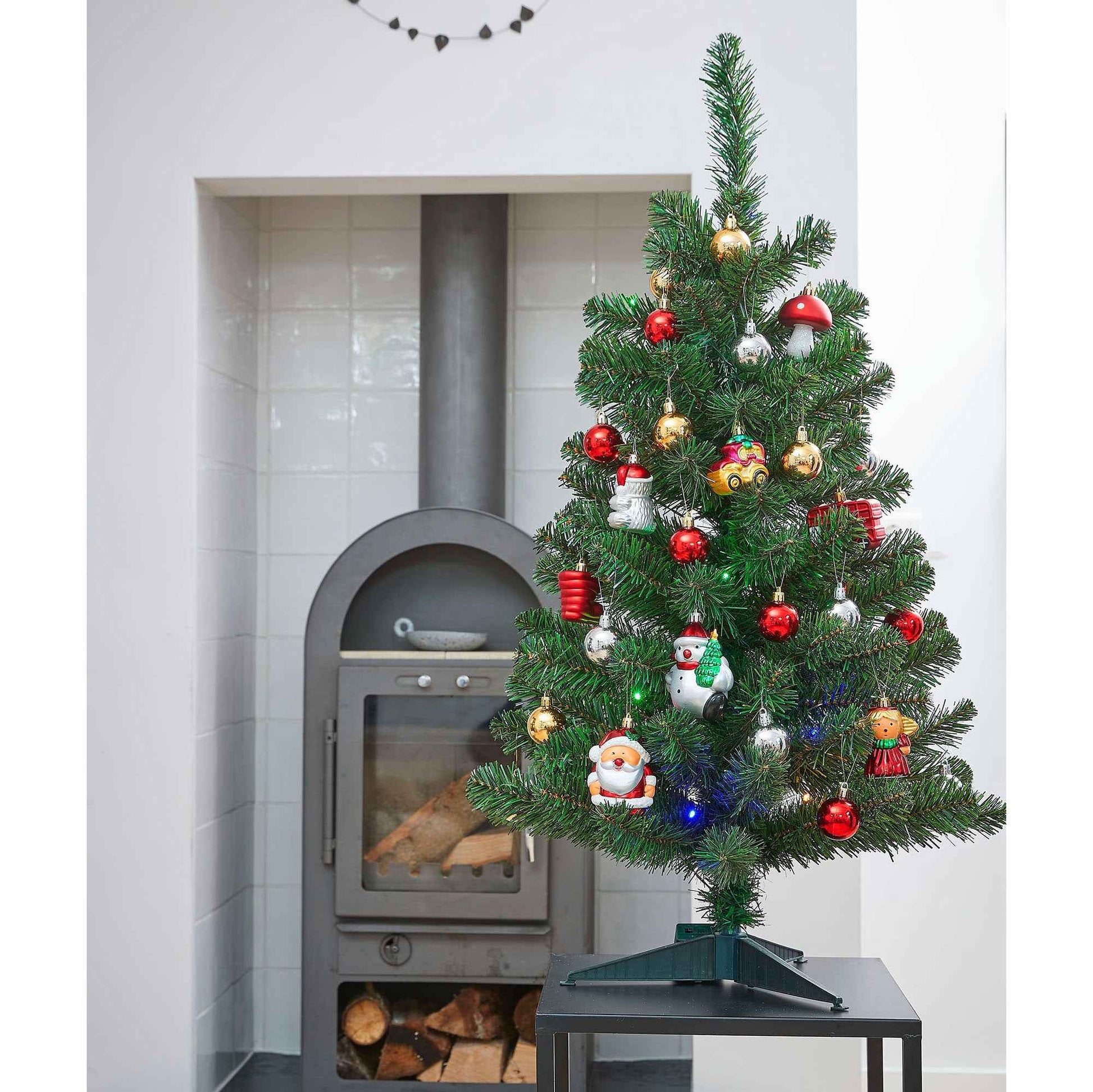 Black Box Black Box künstlicher Weihnachtsbaum Joy inkl. LED-Beleuchtung und Weihnachtsornamente – 90 cm - Kunstweihnachtsbäume