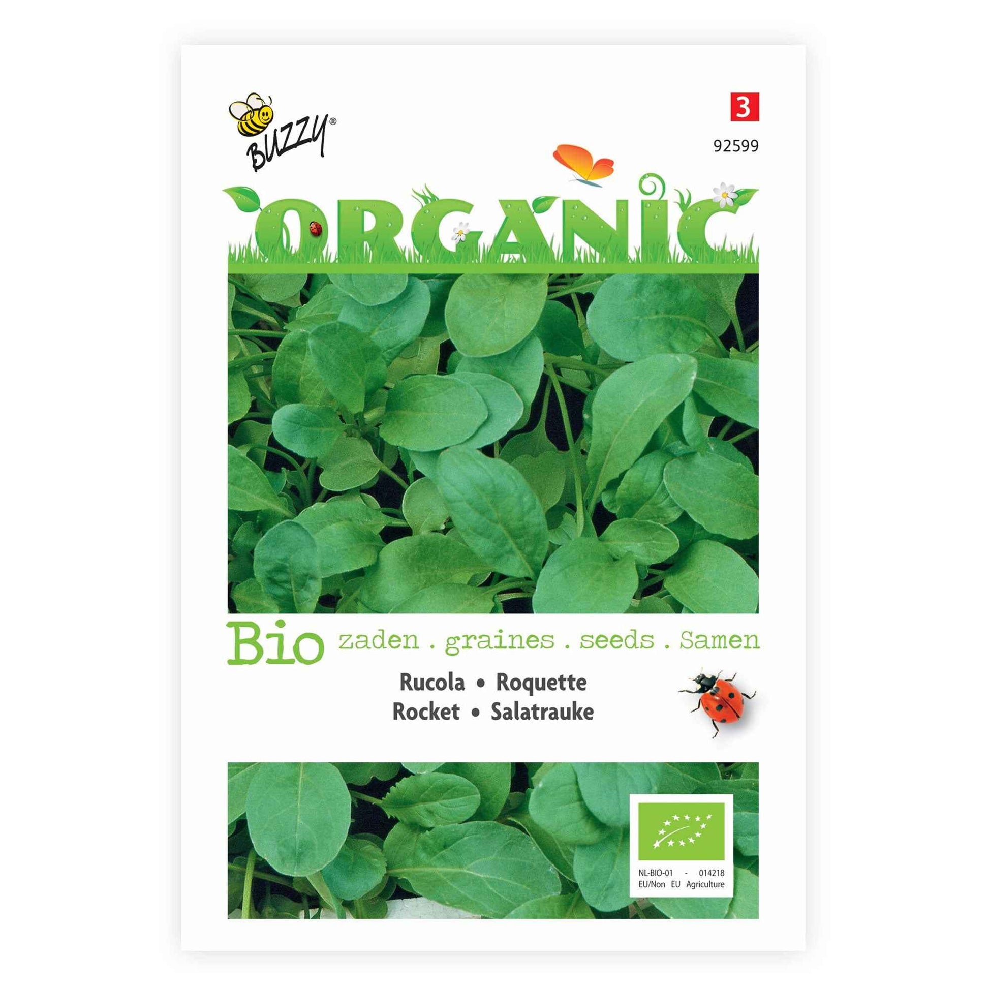 Rucolasalat Eruca sativa - Biologisch 7 m² - Kräutersamen - Gemüsegarten