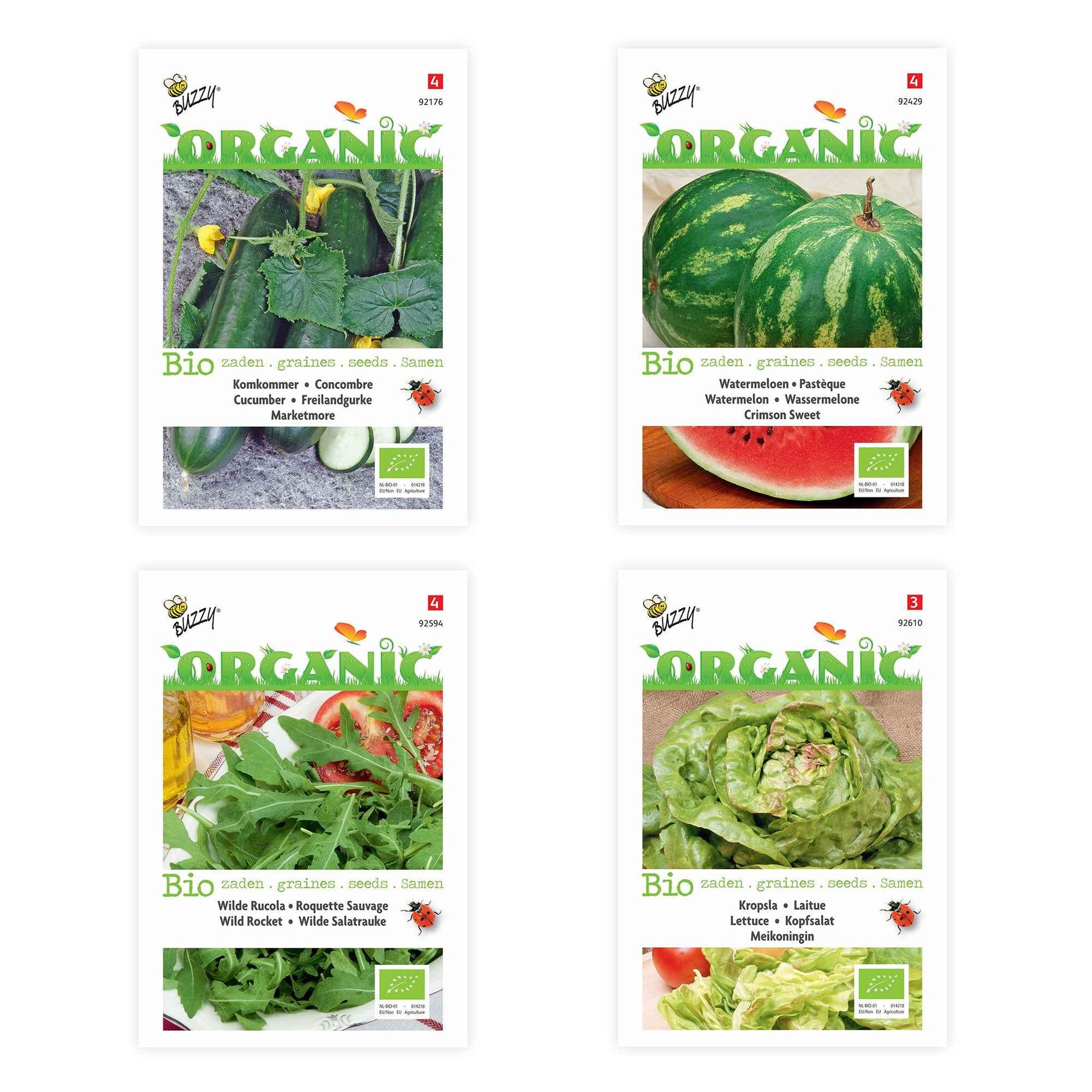 Sommerpaket 'Sonniger Sommer' - Biologisch Gemüsesamen, Kräutersamen, Obstsamen - Bio-Gemüse